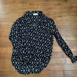 Cloth & Stone Black and White Button Down Shirt